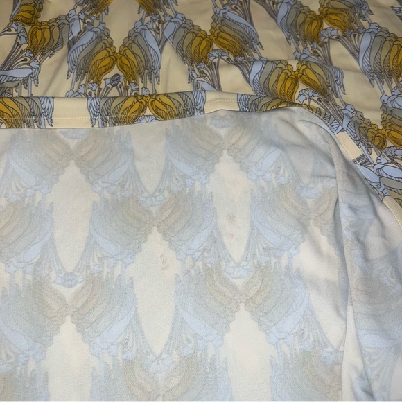 NWT Tory Burch Printed Sheath Dress Sand Deco Crane Geo Pattern - Picture 11 of 11